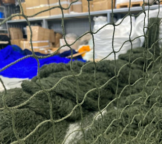 Основа (дель безузловая ПП) для маскировочной сети, ячейка 50х50мм, 1.8мм 